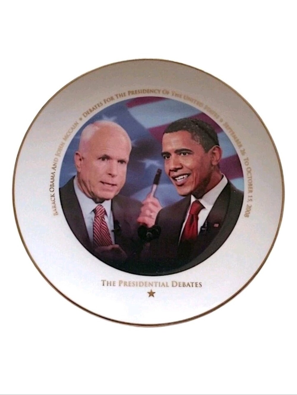 2008 Barack Obama & John McCain Presidential Debates 8" Collector Plate